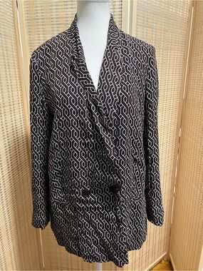 GP & J Baker x H&M Geometric Double Breasted Blazer Size 8